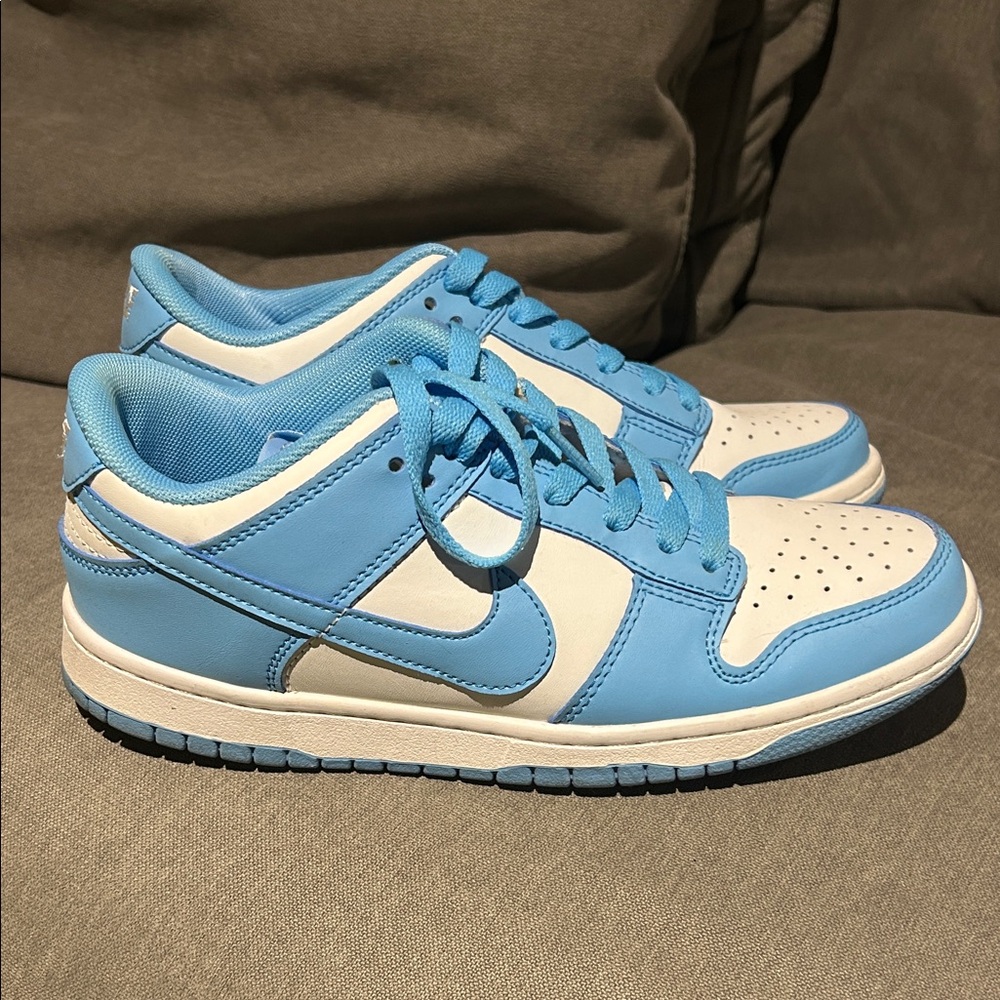 Blue and White Sneakers